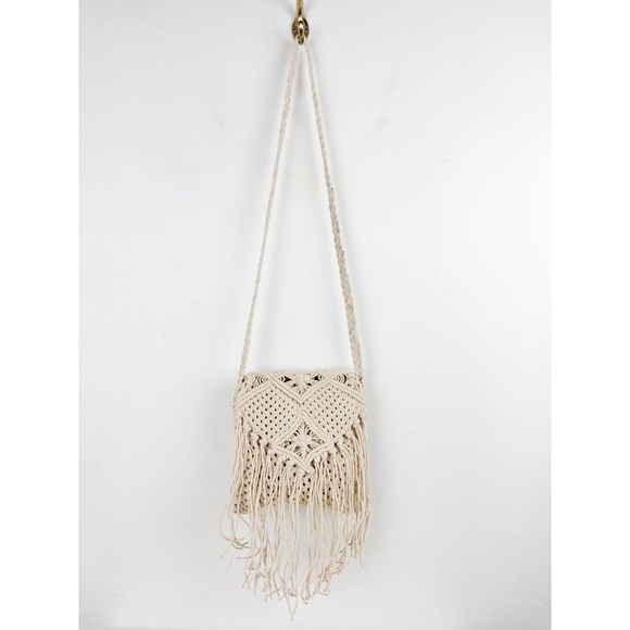 Handbags - Macrame Woven Fringe Boho Crossbody bag